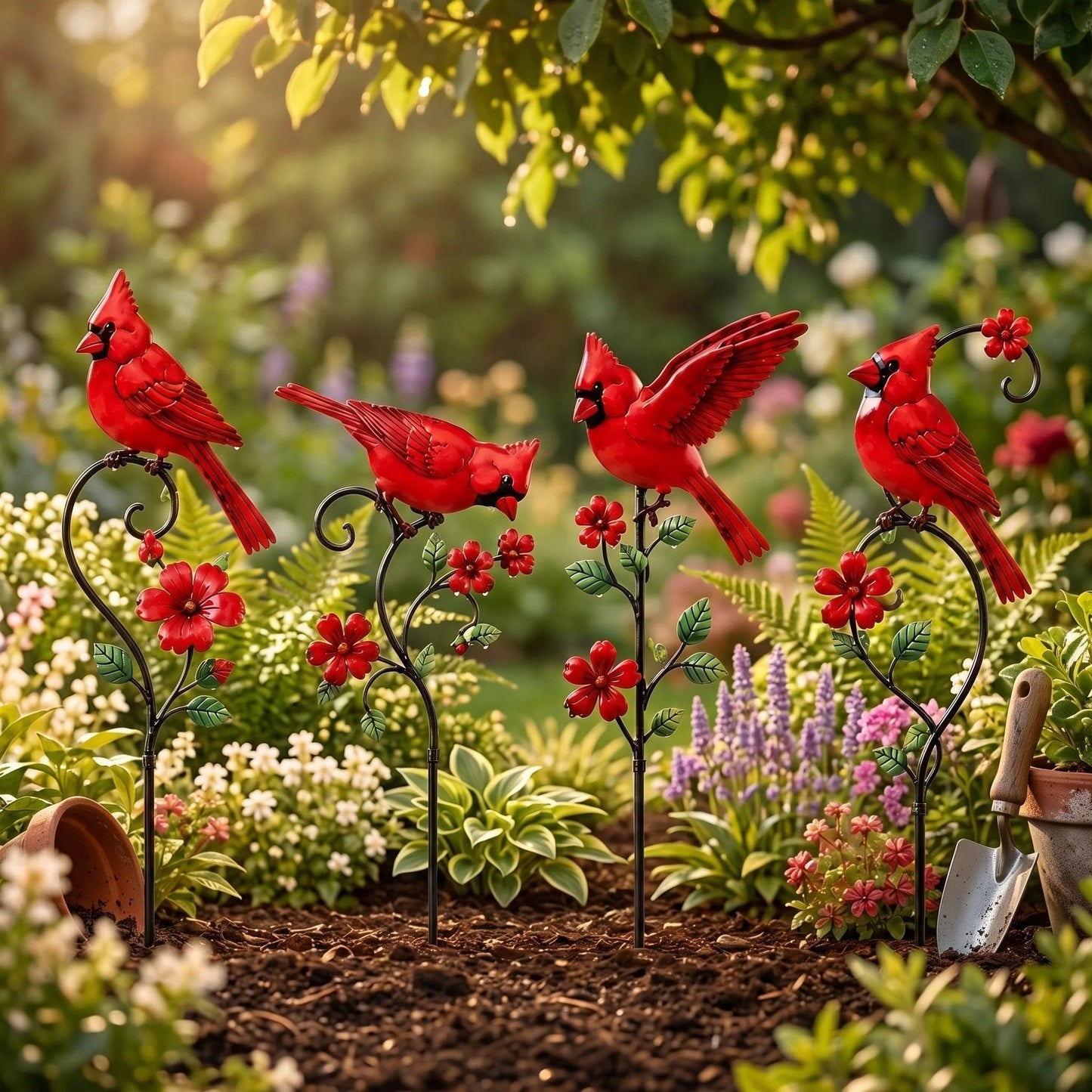 🐦 Red Cardinal Garden Stake Decoration – Bring Vibrant Color & Timeless Charm to Your Garden