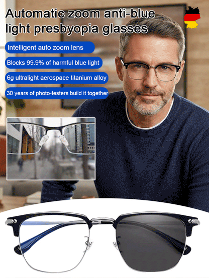 🔥Best Selling 50% Off👓Automatic zoom anti-blue light presbyopia glasses
