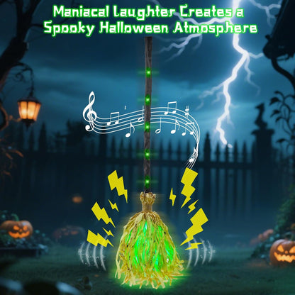🧙‍♀️Buy 2 Get 20% OFF🧹Animated Moving Witch Broom with Light & Sound