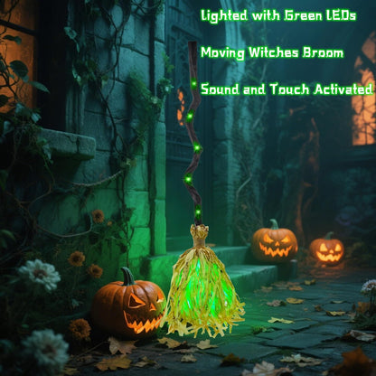 🧙‍♀️Buy 2 Get 20% OFF🧹Animated Moving Witch Broom with Light & Sound