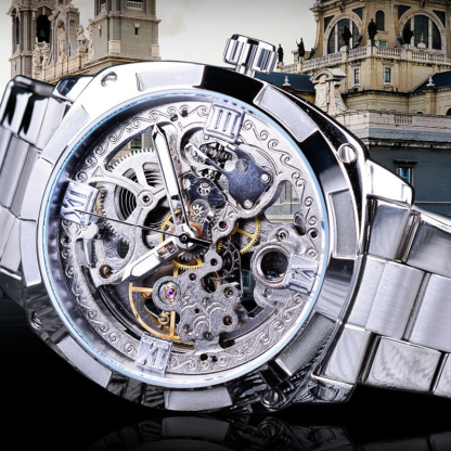⏳Time-Limited Special⏰Skeleton Automatic Watch – See The Movement, Feel The Craft , Dress for Every Occasion 💼