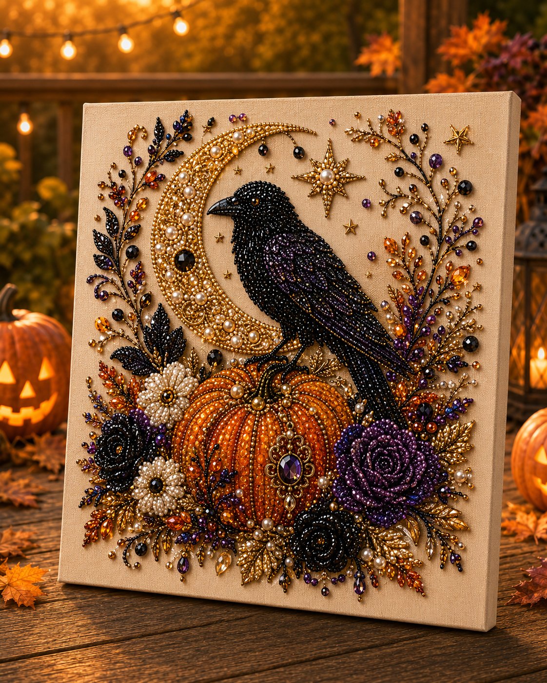 💥 Last Day 49% OFF – 👻✨ Halloween Pearl Art DIY Kits – Turn Tiny Pearls into Spooky-Cute Magic
