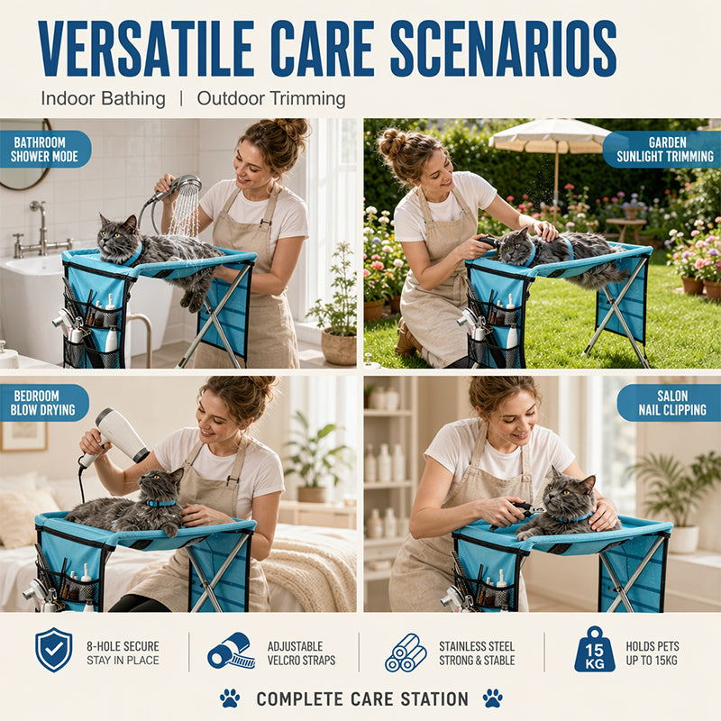 🐕🛏️ 2-in-1 Foldable Pet Grooming Bed – 60% Off! Grooming Table + Cosy Bed In One – Portable, Easy To Clean & Perfect For Home & Travel 🔥💪✨