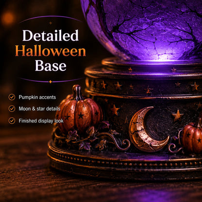 🎃Halloween Raven Crystal Ball Lighted Decor👻