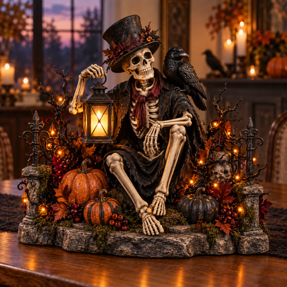 🎃 Light-Up Halloween Tabletop Decorations 👻 Spooky Ghost, Witch, Black Cat & Haunted House Collection ✨
