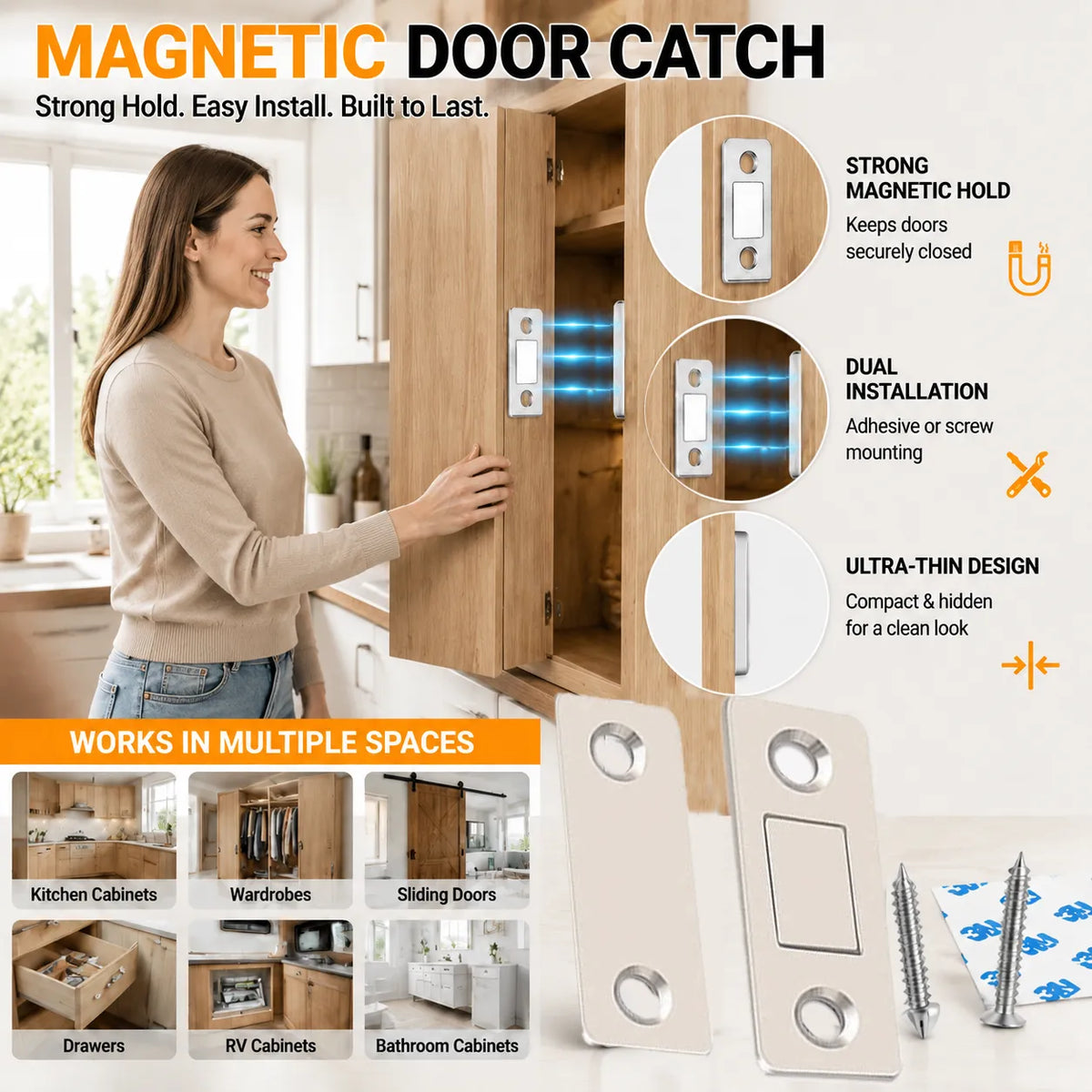 🧲 10Pcs Magnetic Door Catch
