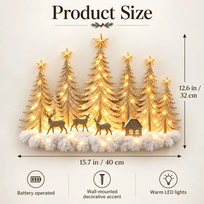 🔥Buy 2 Get 20% OFF🎄Lighted Christmas Woodland Forest Wall Decor