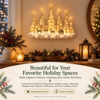 🔥Buy 2 Get 20% OFF🎄Lighted Christmas Woodland Forest Wall Decor