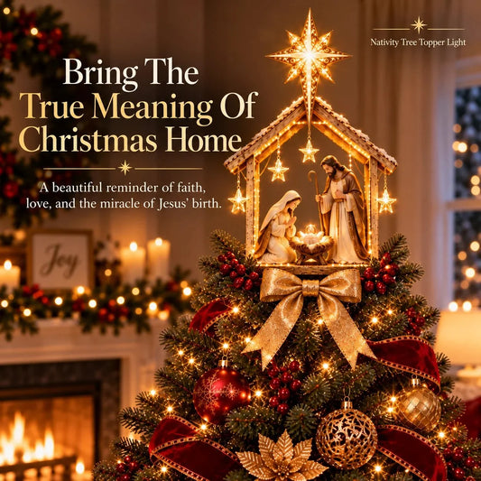 🌟Bethlehem Star Nativity Tree Topper Light