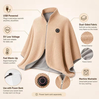 ✨Last Day 49% OFF🔥Wearable Heated Blanket Shawl | Portable USB-Powered Warmth for Home, Work & Outdoors