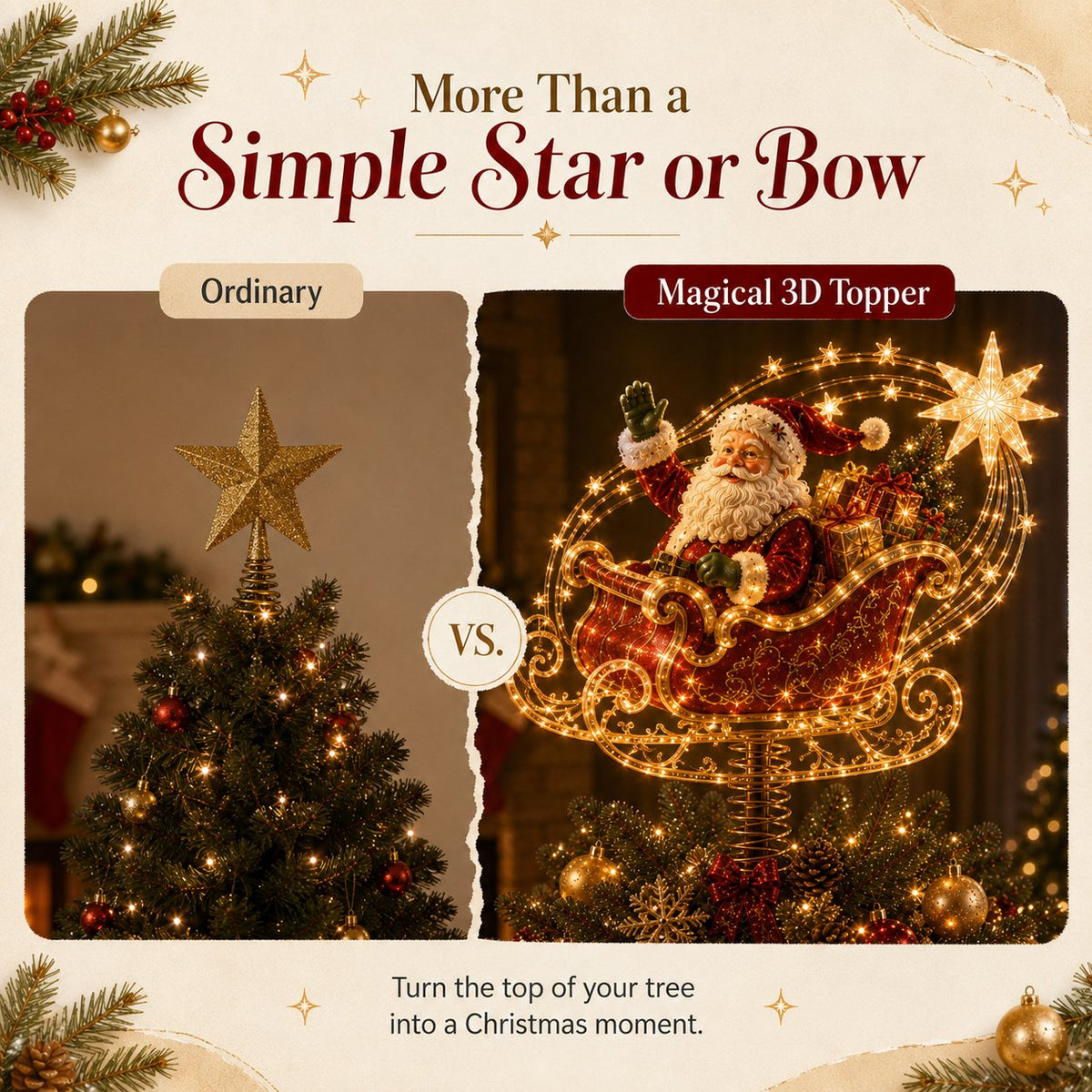 ⏳ Last Day 50% OFF – 🎅  Lighted Christmas Tree Topper Collection ✨