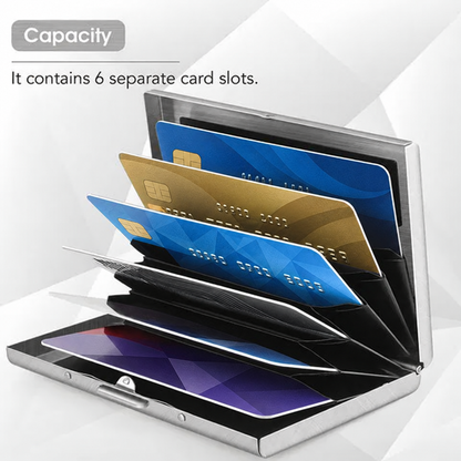 💳 Stainless Steel RFID-Blocking Card Holder