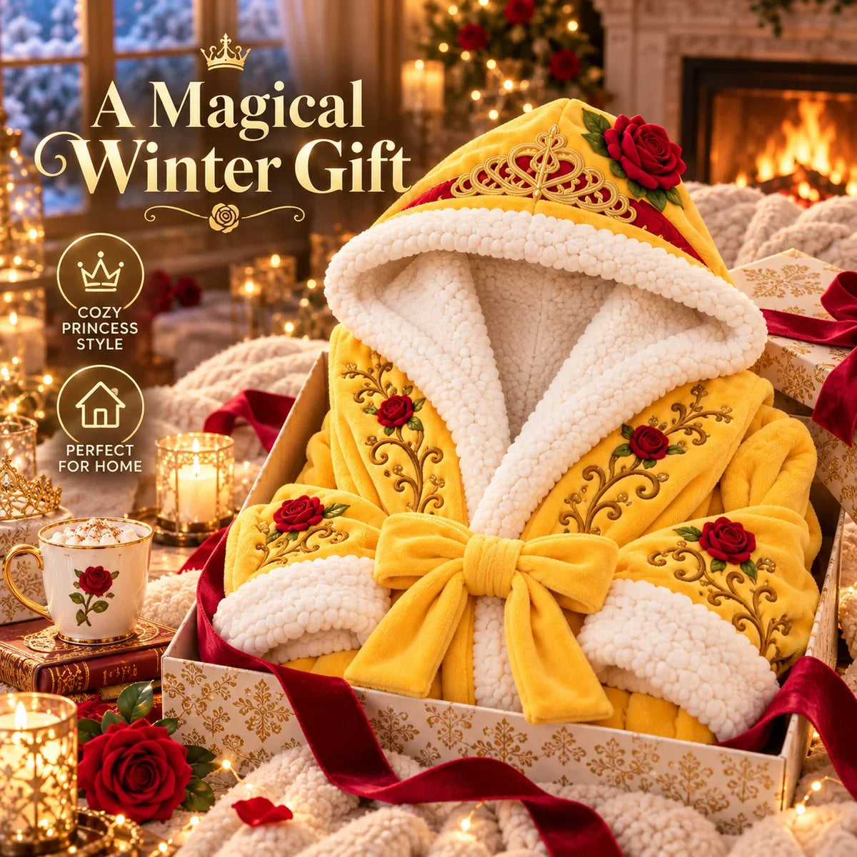 🔥Last Day 50% OFF-👑 Princess Heated Robe ✨ Wrap Yourself in Royal Warmth