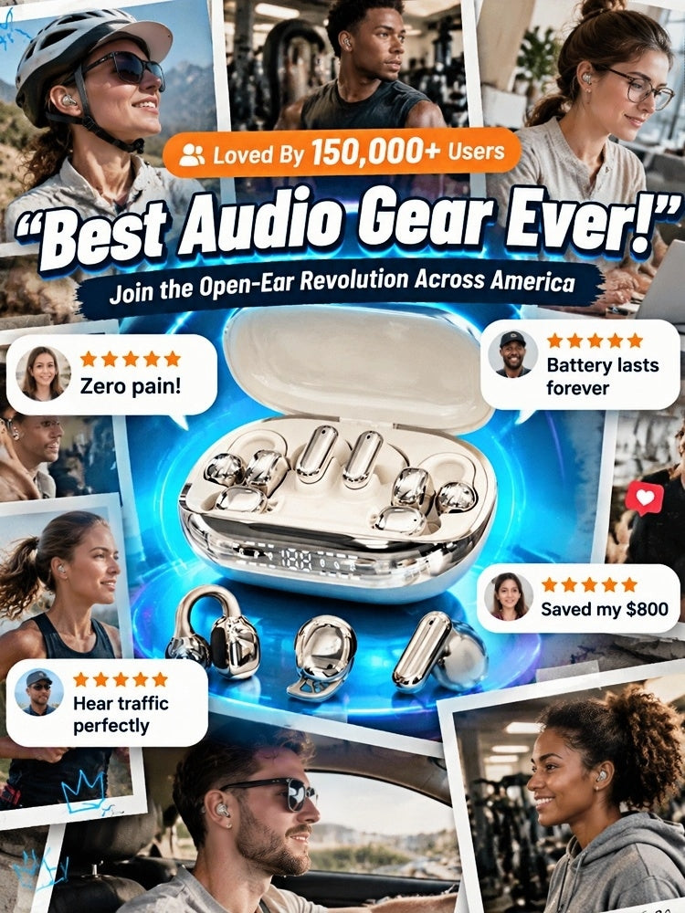 【💥 Limited-time 50% off sale】【Latest Upgrade】🔥 6-Piece True Wireless Earbuds | 3 Multi-Use Modes | 200 Hours Battery | LED Power Display | Deep Bass Surround Sound 🎵
