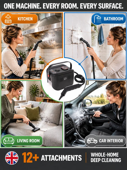 💨 ⚡ 100°C high-pressure steam melts stubborn grease in 3 seconds!