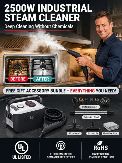 💨 ⚡ 100°C high-pressure steam melts stubborn grease in 3 seconds!
