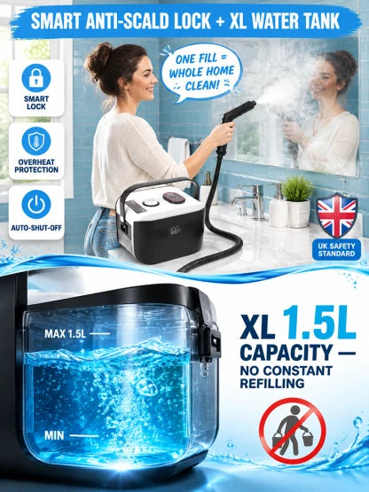 💨 ⚡ 100°C high-pressure steam melts stubborn grease in 3 seconds!