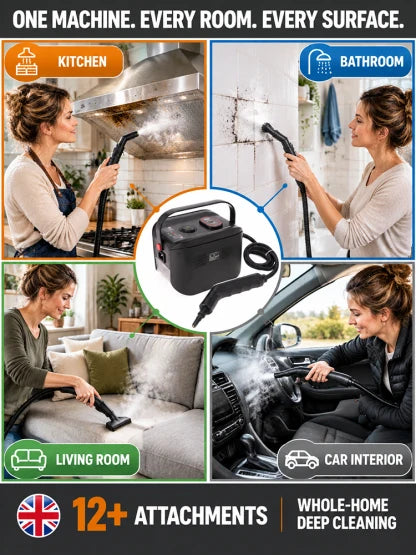 💨 ⚡ 100°C high-pressure steam melts stubborn grease in 3 seconds!