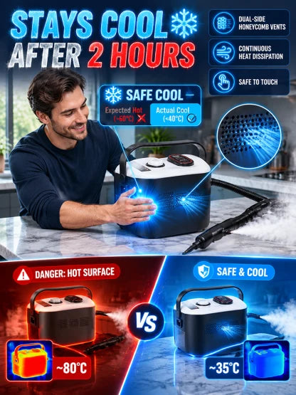💨 ⚡ 100°C high-pressure steam melts stubborn grease in 3 seconds!