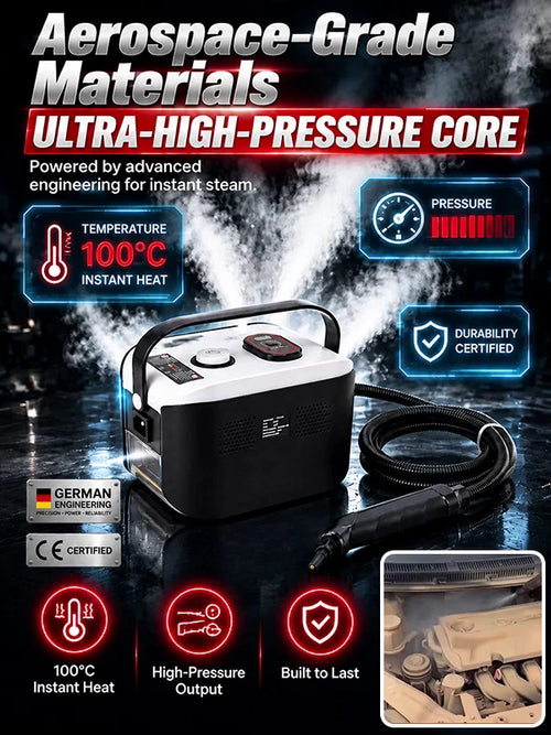 💨 ⚡ 100°C high-pressure steam melts stubborn grease in 3 seconds!