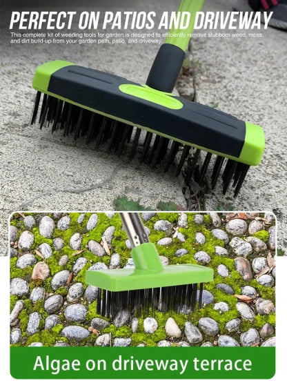 🔧 3-in-1 tool! Clear cracks, weeds, and moss 🌿