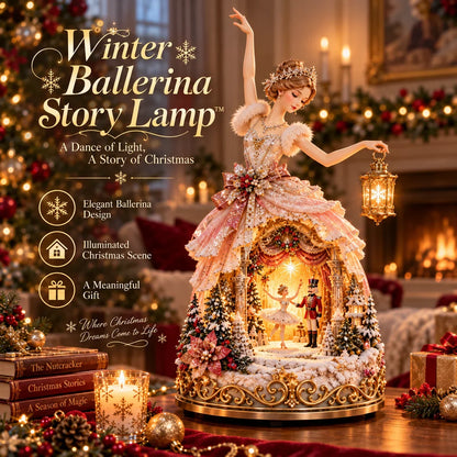 🔥LAST DAY 49% OFF 🩰  Winter Ballerina Story Lamp™ – Lighted Nutcracker Christmas Tabletop Decor