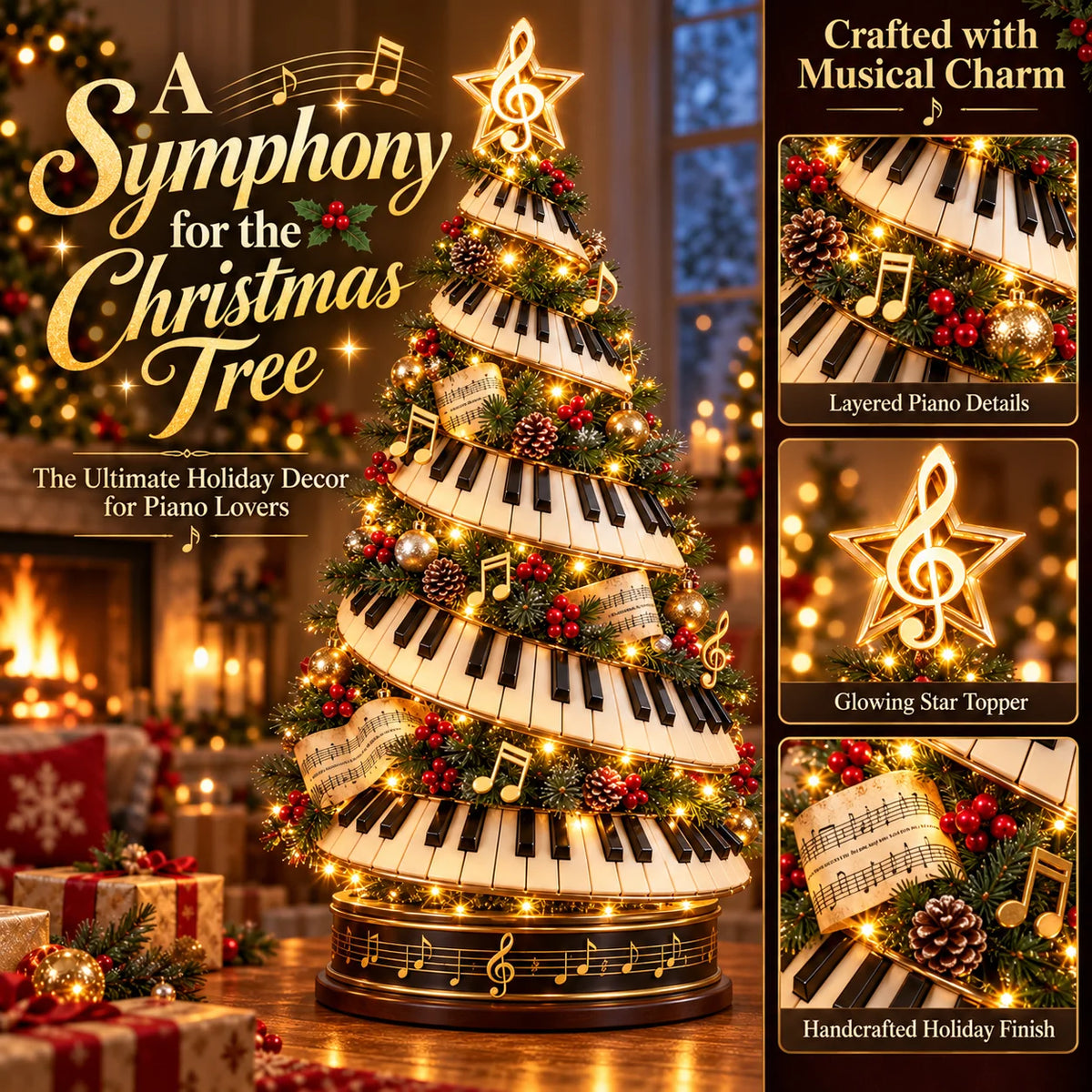 🎹🎄 Christmas in Every Key | Lighted Piano Tree ✨
