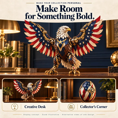 🔥last Day 49% Off -🦅 American Eagle Transforming Egg – Stars & Stripes Mechanical Figure With Bold Wing Details！！！