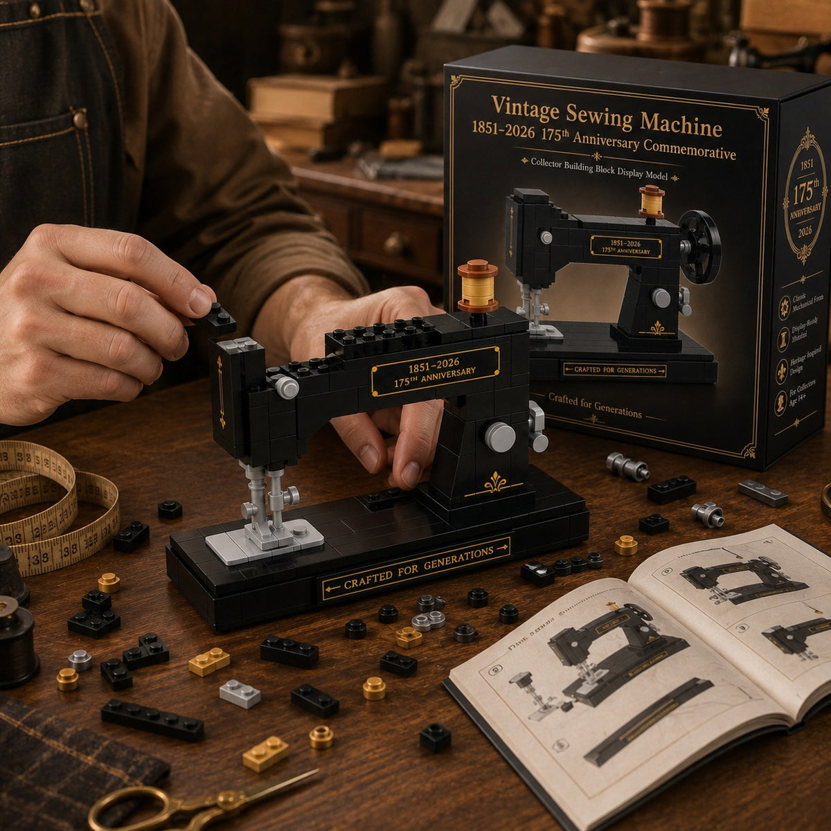 Sewing Machine Brick Building Set 175th Anniversary Collector Edition