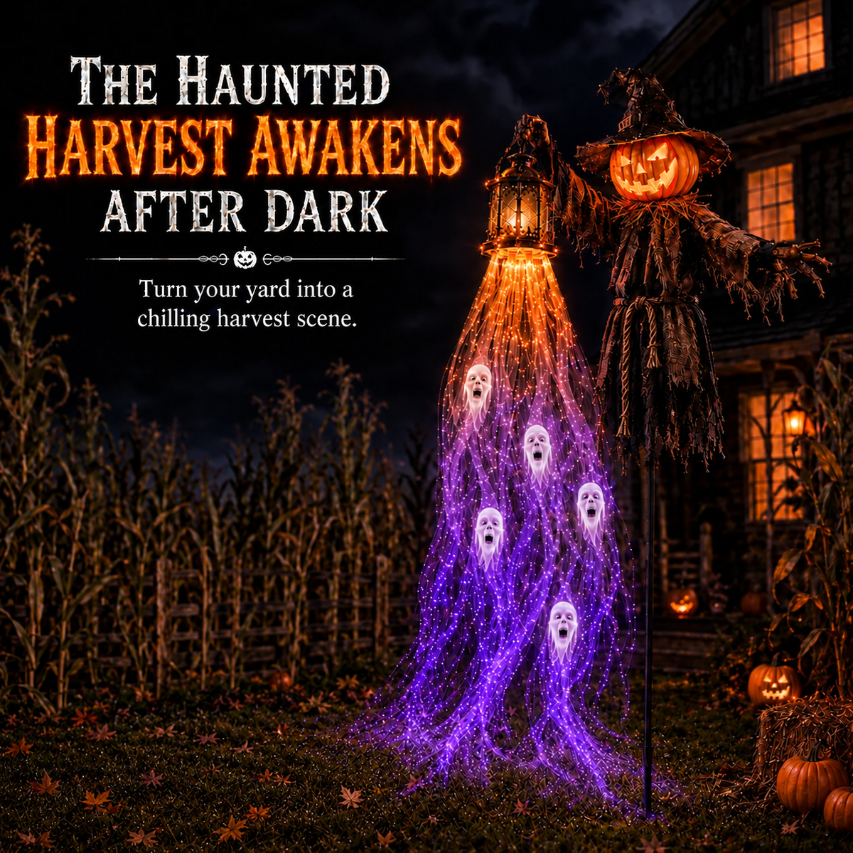 🔥 Today Only: 51% OFF 🎁Animated Halloween Headless Horseman Garden Light 💀