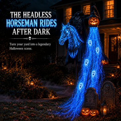 🔥 Today Only: 51% OFF 🎁Animated Halloween Headless Horseman Garden Light 💀