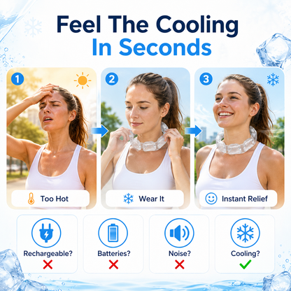🔥 Limited 50% OFF Today! 💦 Family Cooling Neck Ring Set 🌊 Instant Chill Anywhere ✨ Reusable, Lightweight & No Charging Needed ❄️ Stay Cool All Summer Long!