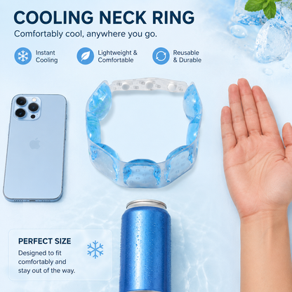 🔥 Limited 50% OFF Today! 💦 Family Cooling Neck Ring Set 🌊 Instant Chill Anywhere ✨ Reusable, Lightweight & No Charging Needed ❄️ Stay Cool All Summer Long!