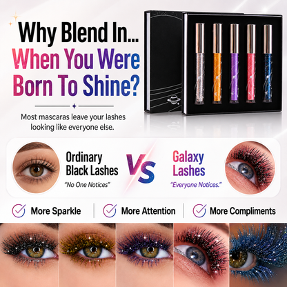 🔥Last Day 50% OFF🌈5-Color Glitter Mascara 🌟Set – Sparkling Lash Makeup Gift Kit🌈✨Mascara✨