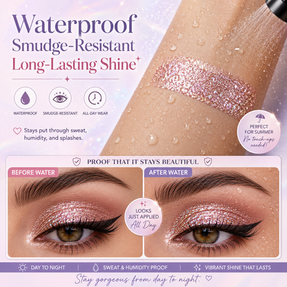 🔥Last Day 50% OFF🌈Multi-Chrome Liquid Glitter Eyeshadow🌊 – Waterproof, ✨Smudge-Proof & Long-Lasting🔥