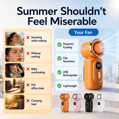 🔥Last Day 50% OFF💦Summer Heat? 💦✨Clip On Instant Cooling Anywhere✨