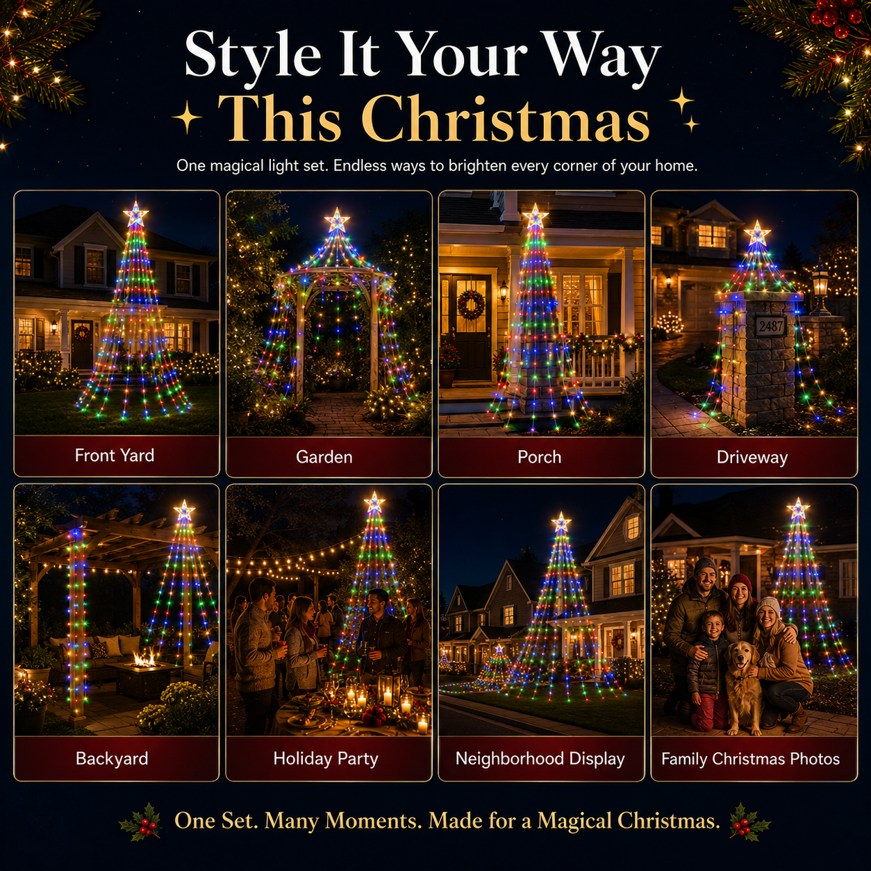 🔥Limited 50% OFF✨Outdoor Star Tree Lights🌟 – 🌈A Magical Light Show For Your Yard, Patio & Garden🌈