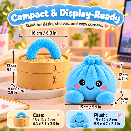 🥟 Cute Dumpling Plush Surprise 🎁 | Super Soft & Huggable with Adorable Steamer Basket 💕