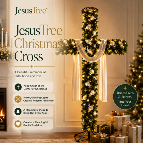 🎄 50% OFF 🙏 Lighted Christmas Cross – Meaningful Holiday Home Decor