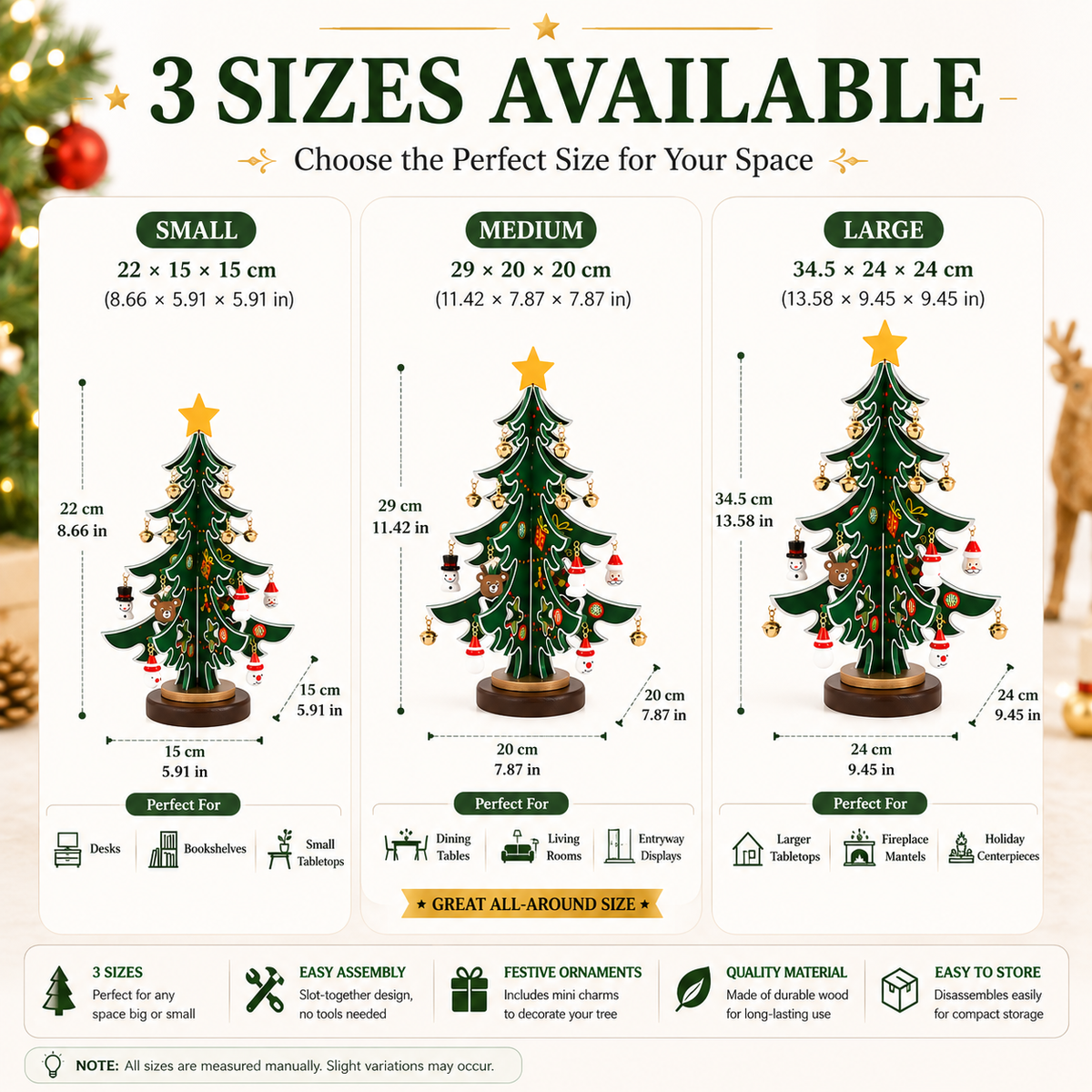 🔥DIY Wooden Christmas Tree Ornament Set
