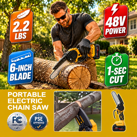 🔥Portable 6-inch high-power electric chainsaw