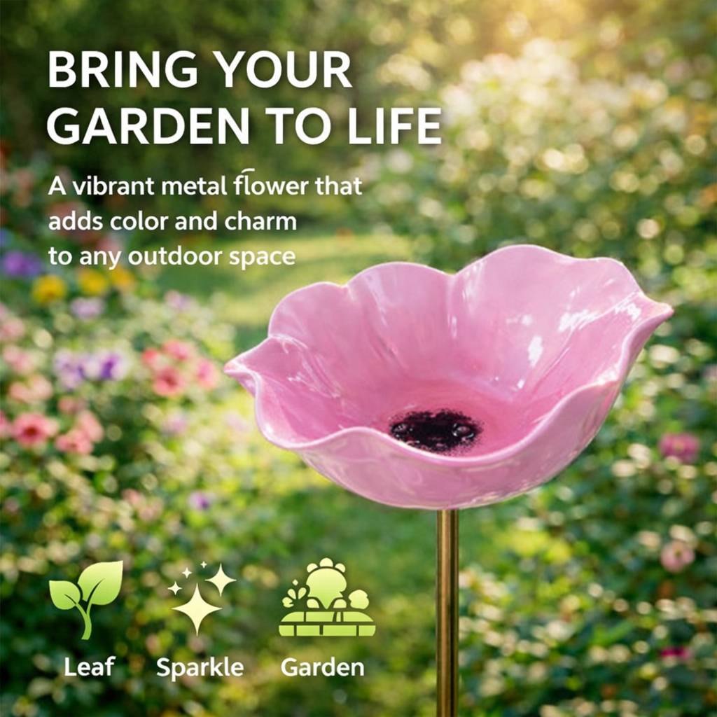 🐝 Pollinator-Friendly Flower Bird Bath – Your Garden’s New Must-Have