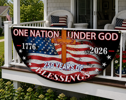 🎇 1776-2026 USA 250th Patriotic Outdoor Half Round Banner 🎊