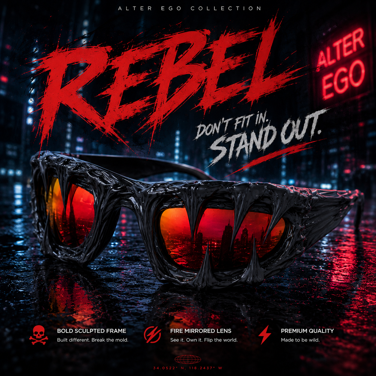 🔥Molten Fang Statement Shades🔥 –Not Made For Everyone. Made For Those Who Stand Out.