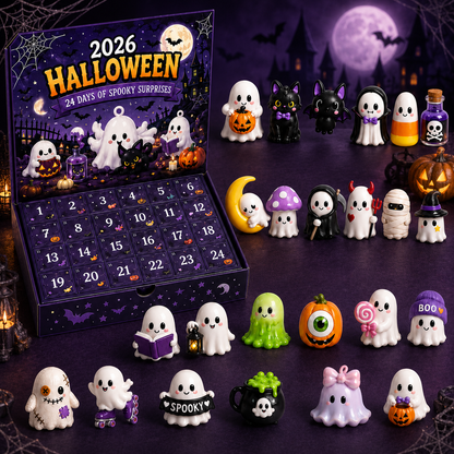🔥Limited 50% OFF🎃 Halloween Countdown Blind Box | 👻 24 Days of Spooky Surprises 🕯️ One Mystery Figure Every Day ✨ Collect, Display & Celebrate Halloween Fun!