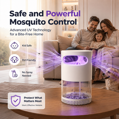 🔥Quiet UV Mosquito Trap – Chemical-Free & Safe for Kids & Pets🦟