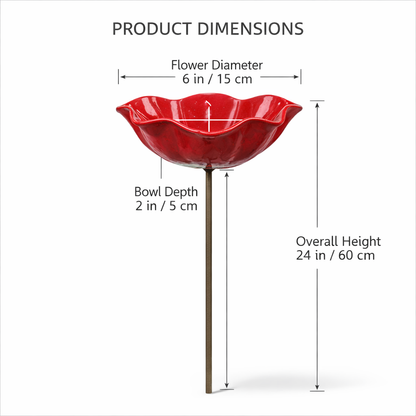 🎁 A Meaningful Garden Gift 50% Off--🎁Handmade Metal Flower Garden Stake🐦