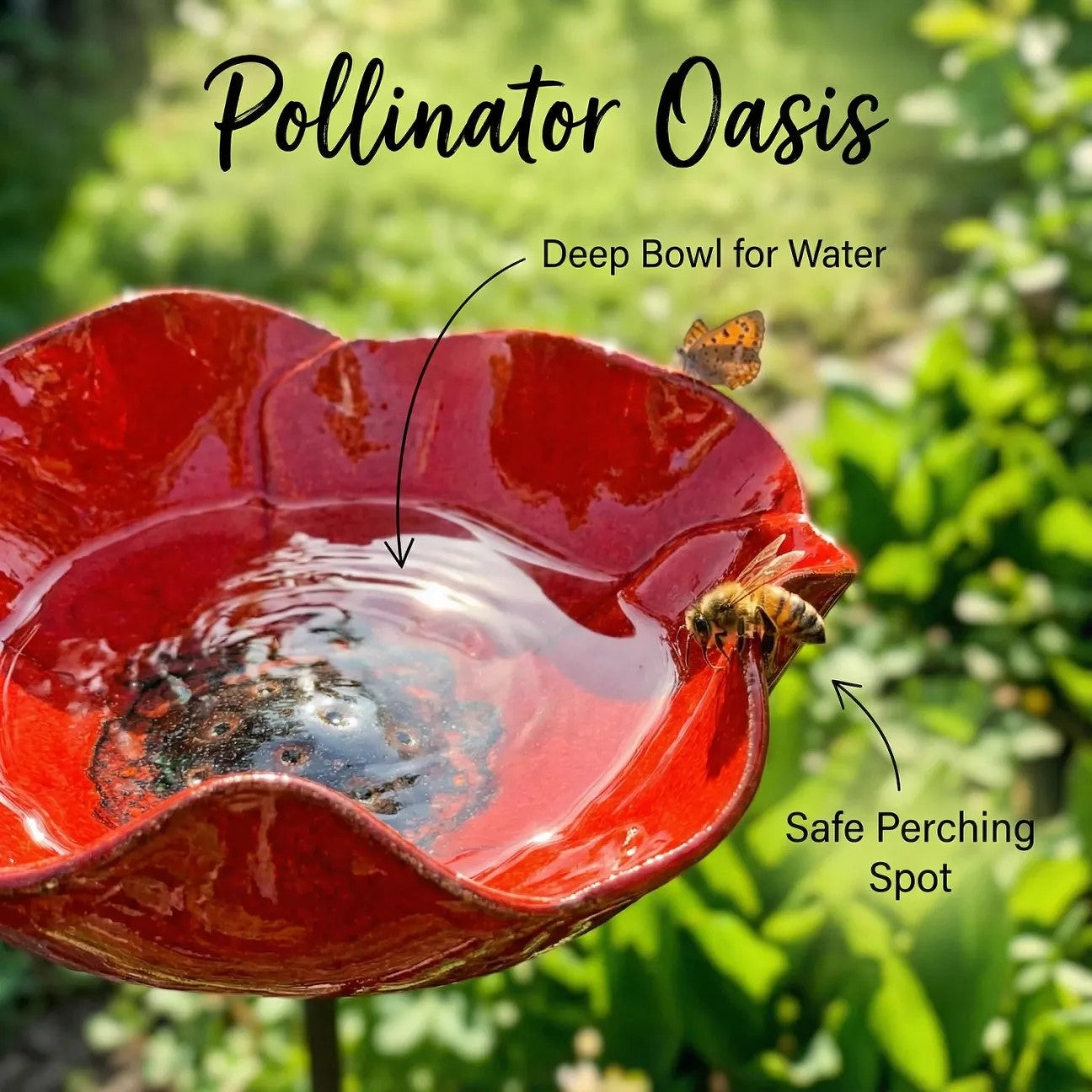 🐝 Pollinator-Friendly Flower Bird Bath – Your Garden’s New Must-Have