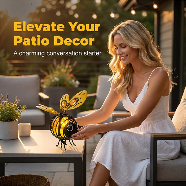 🌙🍃🪴 LIMITED-TIME 55% OFF! Hanging Solar Bee Light – Spread Joy Day and Night 🌞🌜