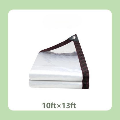 🏠50% OFF TODAY ONLY – 10×13 FT Clear Waterproof PE Tarp with Reinforced Edges & Metal Grommets